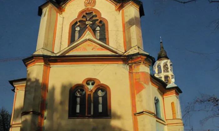 Kostel svatého Mikuláše (Slabce) – zima
