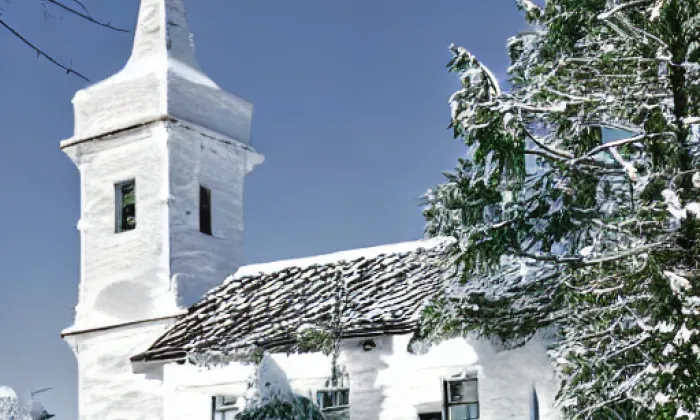 kostel svatého Mikuláše (Stolany) – winter