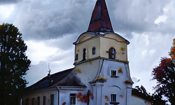 Kostel svatého Mikuláše (Světlá pod Ještědem) – autumn