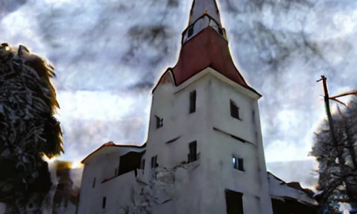 Kostel svatého Mikuláše (Světlá pod Ještědem) – winter