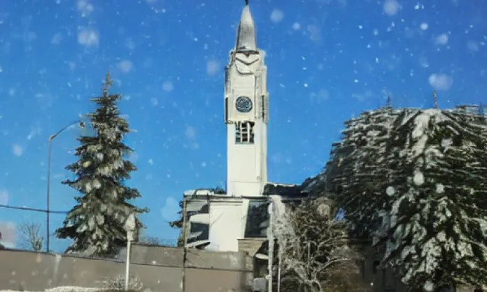 Kostel svatého Mikuláše (Tvrdonice) – winter