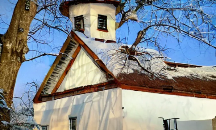 Kostel svatého Mikuláše (Zdemyslice) – zima