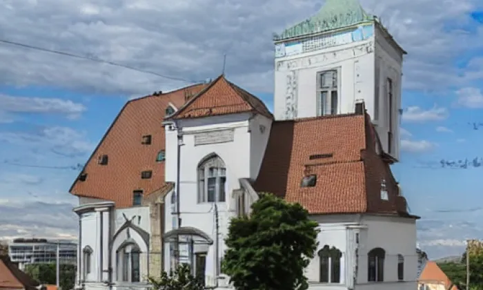 kostel svatého Mikuláše a Václava v Pouzdřanech – akvarel