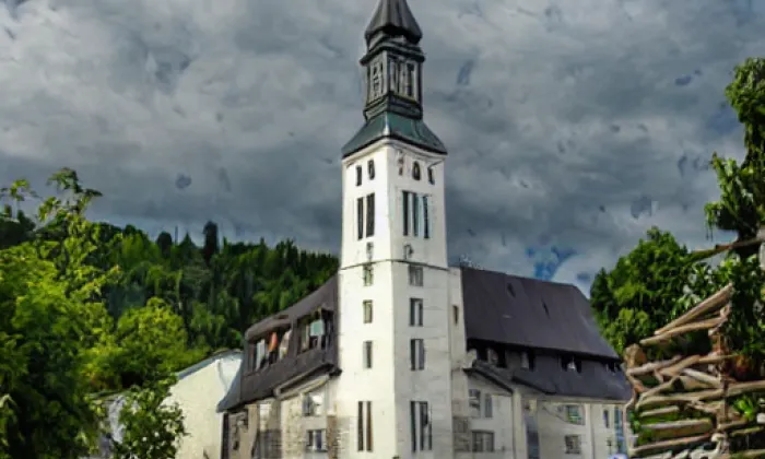 kostel svatého Mikuláše v Bílém Kostele nad Nisou – autumn