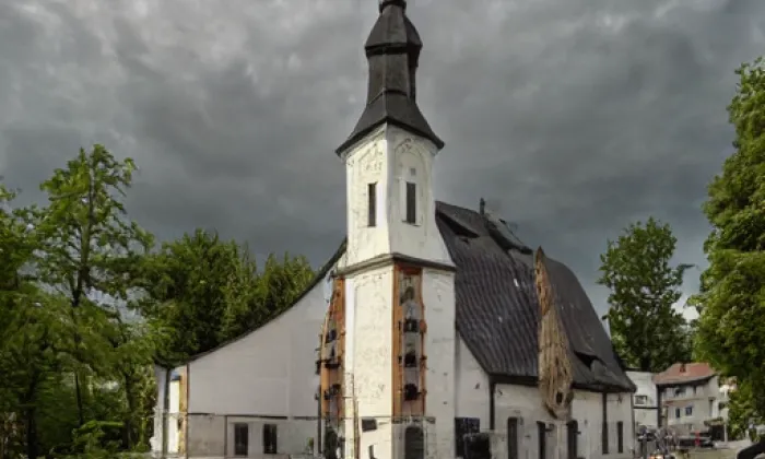 kostel svatého Mikuláše v Bílém Kostele nad Nisou – summer