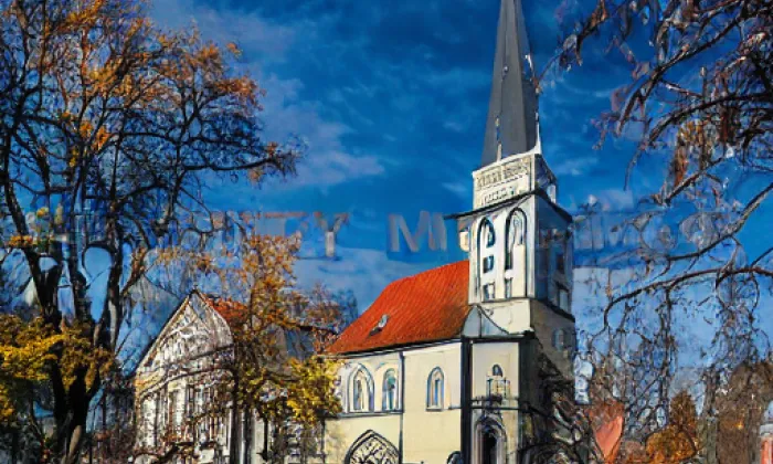 kostel svatého Mikuláše v Praze-Vršovicích – winter