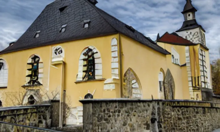 Kostel svatého Ondřeje (Luby) – zima