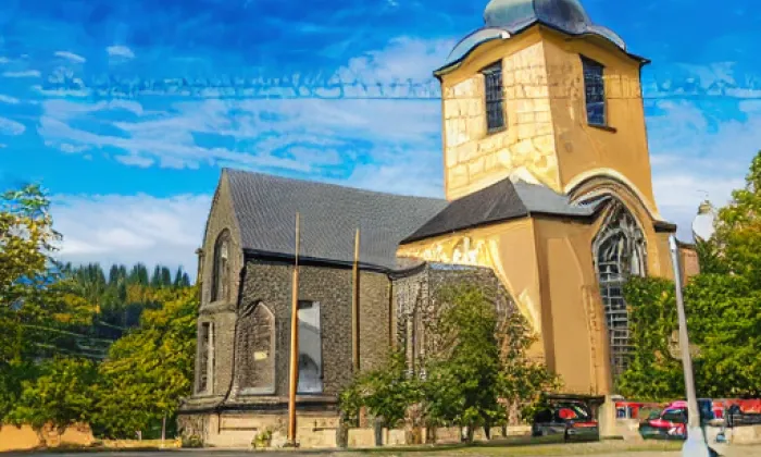 kostel svatého Ondřeje (Sány) – zima