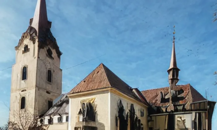 Kostel svatého Ondřeje (Starý Kolín) – akvarel