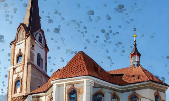 Kostel svatého Ondřeje (Starý Kolín) – zima