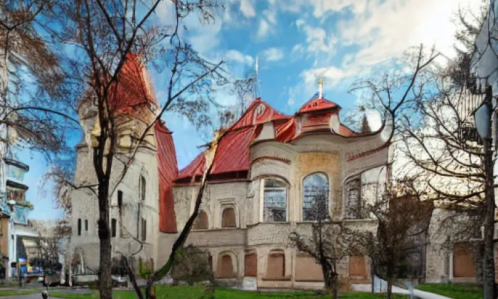 Kostel svatého Pankráce v Praze – akvarel
