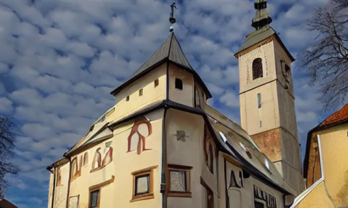 Kostel svatého Petra a Pavla (Broumov) – noc