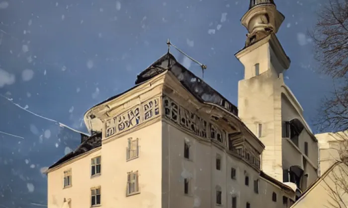 Kostel svatého Petra a Pavla (Broumov) – winter