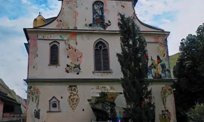kostel svatého Petra a Pavla (Chlum) – akvarel