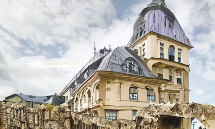 kostel svatého Petra a Pavla (Dříteč) – akvarel