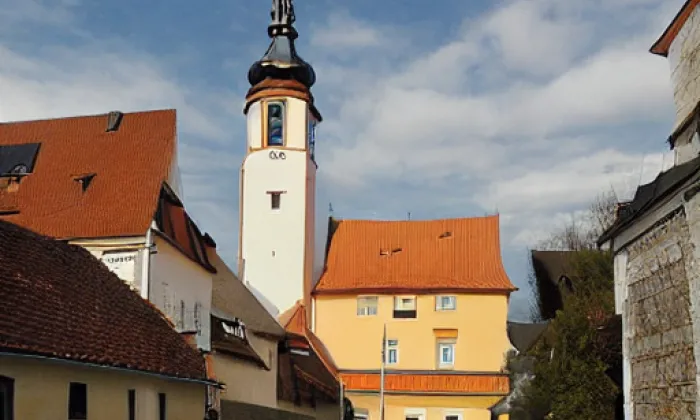 kostel svatého Petra a Pavla (Dalešice) – jaro