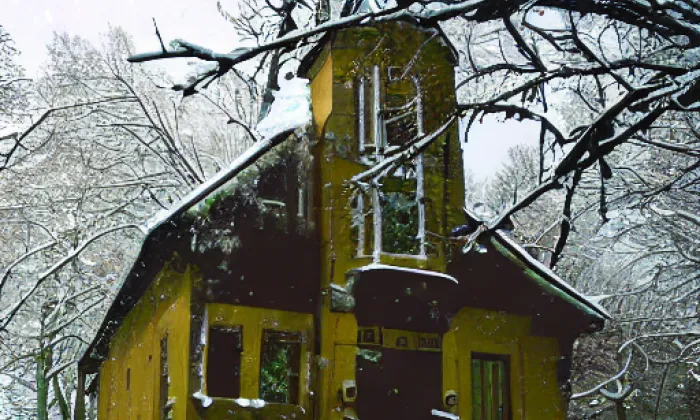 kostel svatého Petra a Pavla (Hlušovice) – winter
