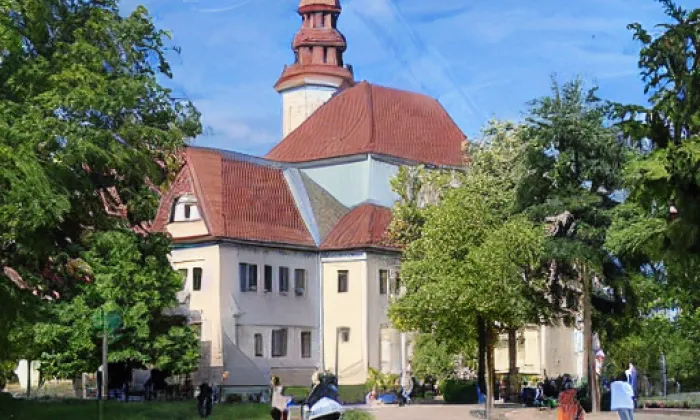 Kostel svatého Petra a Pavla (Kostelní Bříza) – akvarel
