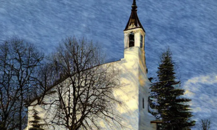 kostel svatého Petra a Pavla (Milonice) – winter