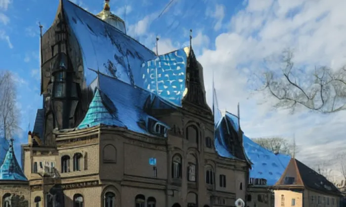 kostel svatého Petra a Pavla (Nový Hrádek) – akvarel