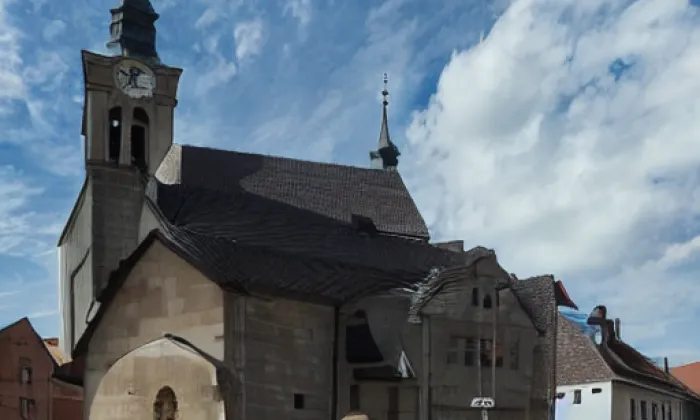 kostel svatého Petra a Pavla (Nový Hrádek) – noc