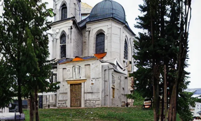 Kostel svatého Petra a Pavla (Slapy) – winter