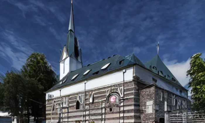 Kostel svatého Petra a Pavla (Vítkovice) – zima
