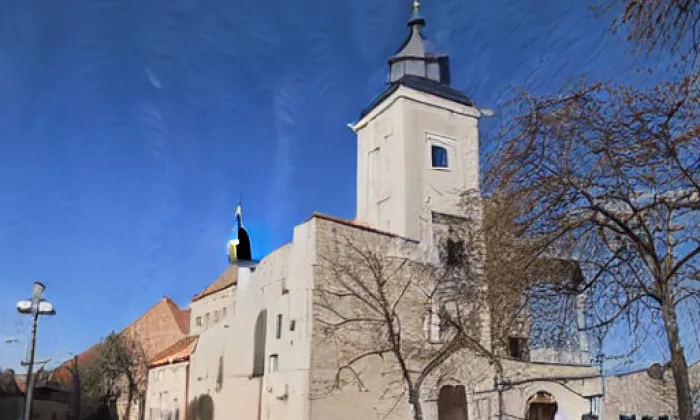 kostel svatého Petra a Pavla (Velký Újezd) – noc