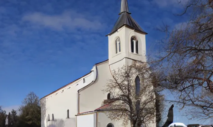 kostel svatého Petra a Pavla (Velký Újezd) – winter