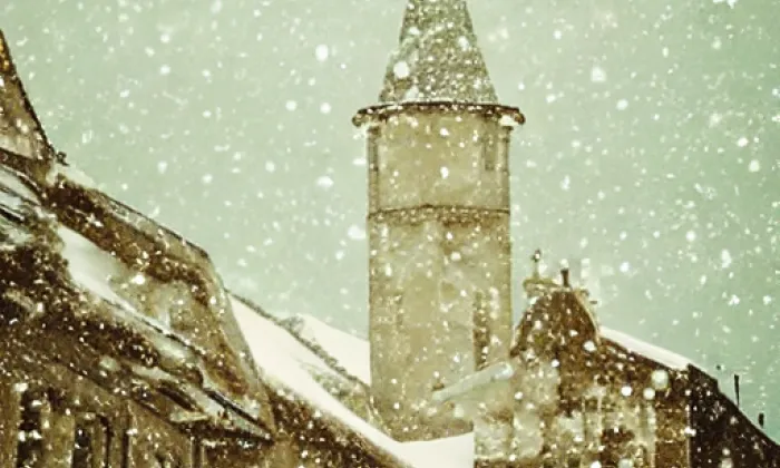Kostel svatého Petra a Pavla (Vrskmaň) – winter