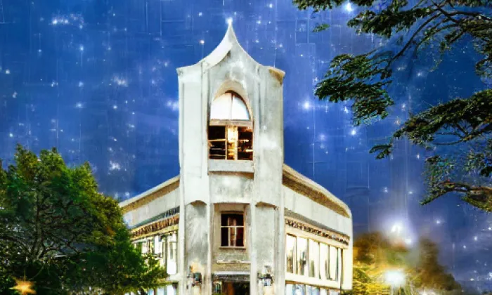 Kostel svatého Prokopa (Čestlice) – noc