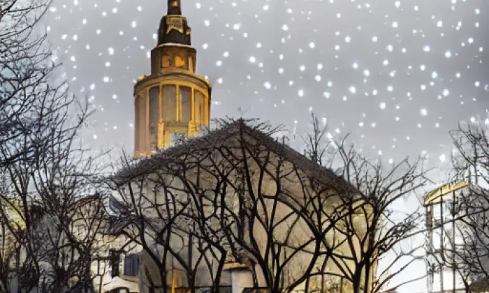 Kostel svatého Prokopa (Blažim) – noc
