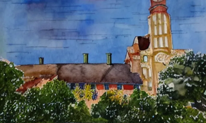 Kostel svatého Prokopa (Mukov) – akvarel