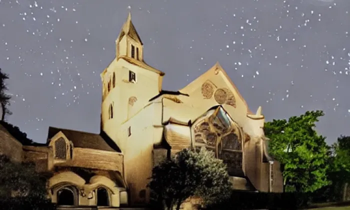 Kostel svatého Prokopa (Přepychy) – noc