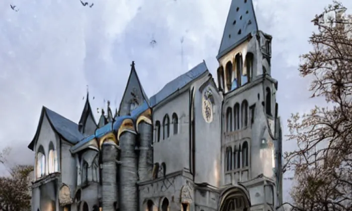 Kostel svatého Remigia – noc