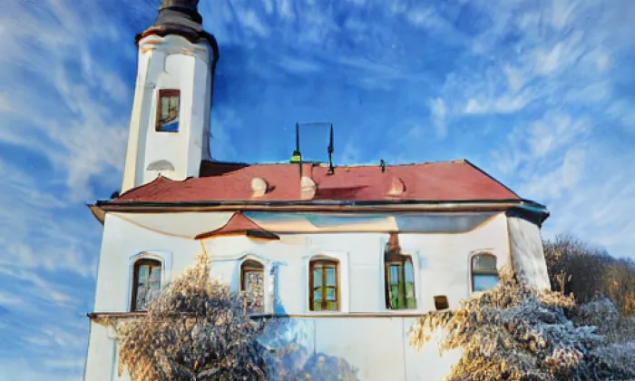 kostel svatého Stanislava (Úvaly) – winter
