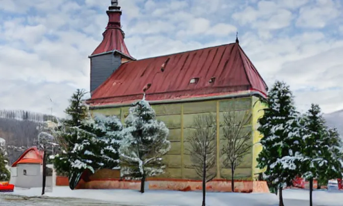 kostel svatého Urbana (Nejdek) – winter