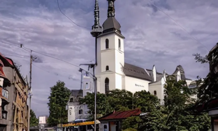 Kostel svatého Urbana (Vysoká) – noc