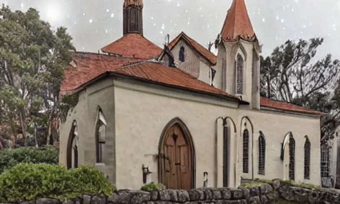 kostel svatého Václava (Branišov) – noc