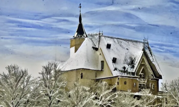 Kostel svatého Václava (Chvojínek) – zima