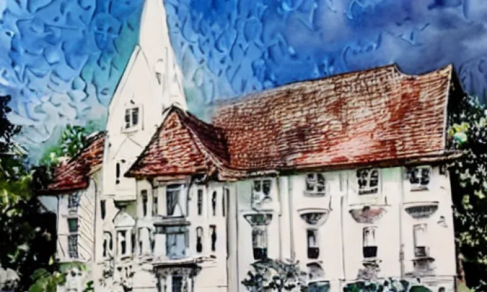 kostel svatého Václava (Dolní Dubňany) – akvarel