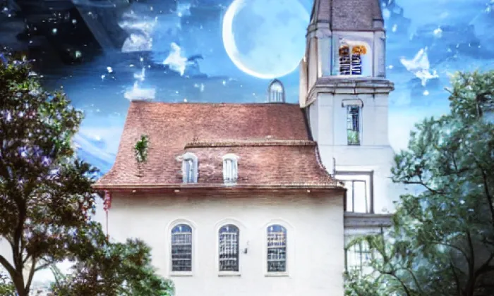Kostel svatého Václava (Holubice) – noc