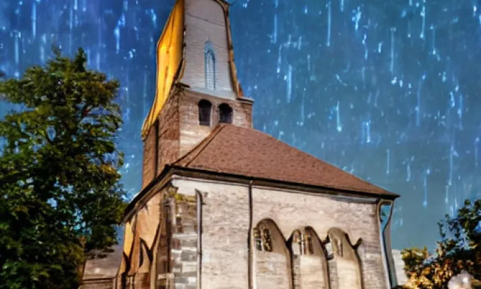 Kostel svatého Václava (Horní Staré Město) – noc