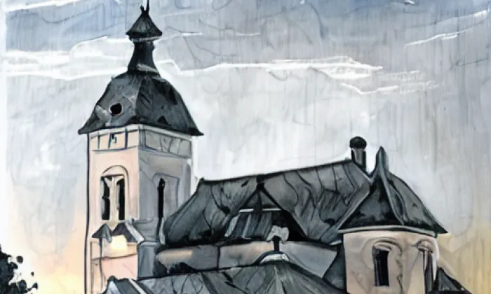 kostel svatého Václava (Křižanov) – noc