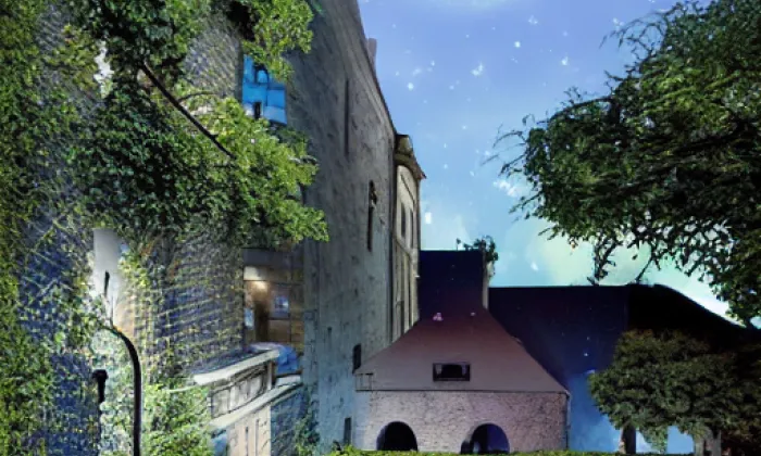 kostel svatého Václava (Kovanice) – noc