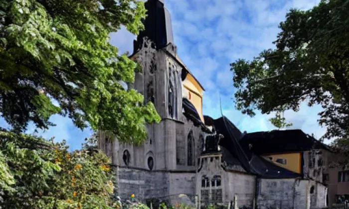 kostel svatého Václava (Kovanice) – jaro