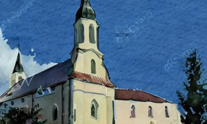 kostel svatého Václava (Letovice) – akvarel