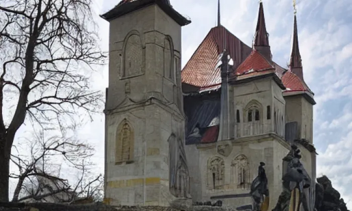 Kostel svatého Václava (Libouň) – noc