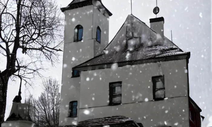 Kostel svatého Václava (Libouň) – winter
