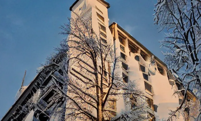 kostel svatého Václava (Obřany) – winter